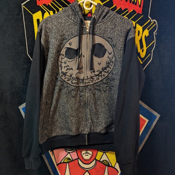 The Disney Store Jack Skellington Nightmare Before Christmas Hoodie sz Large - Picture 1 of 4